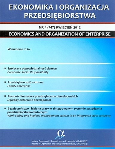 Ekonomika i Organizacja Przedsiębiorstw - Nr 4, kwiecień 2013