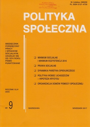 Polityka Społeczna - Nr 9, wrzesień 2017