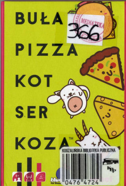 Skan okładki: Buła, pizza, kot, ser, koza