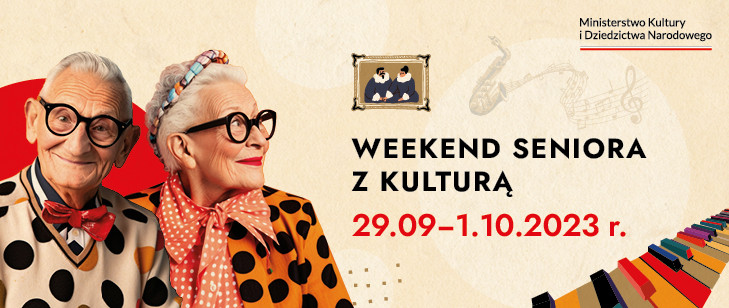 Grafika promująca Weekend Seniora z Kulturą